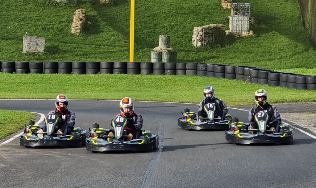 Drivers in Karting Race Event